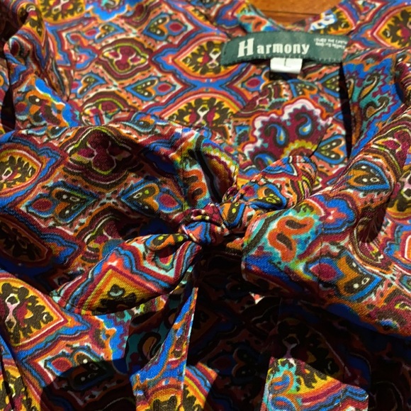 Patterned romper with front ties - Picture 2 of 2